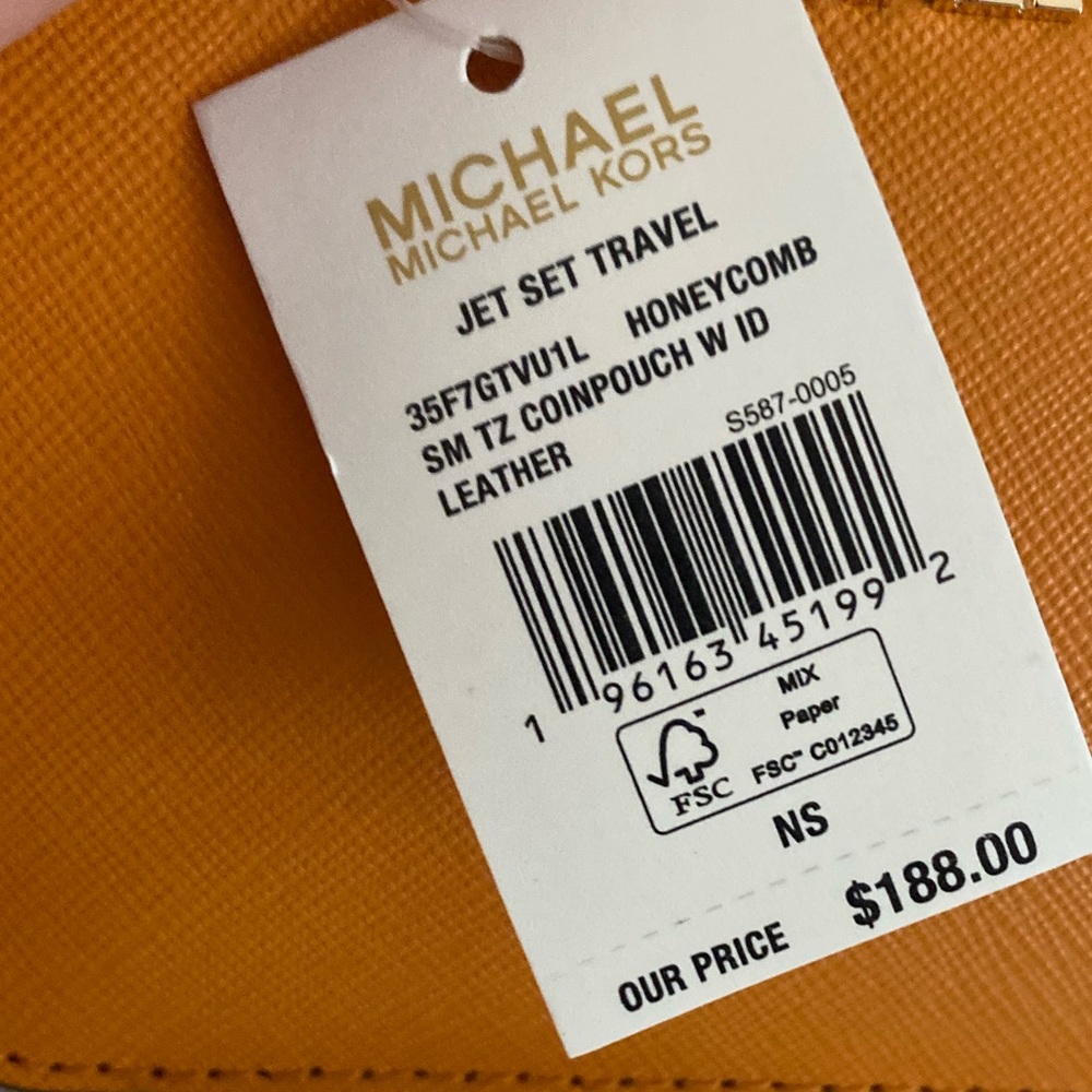 New Michael Kors jet set travel small zipper coin pouch with ID - Picture 4 of 11
